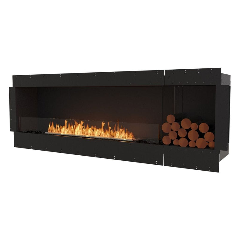 MAD Design Group EcoSmart Fire 94" Flex 86SS Single Sided Ethanol Fireplace Insert with Decorative Box by - Rear View