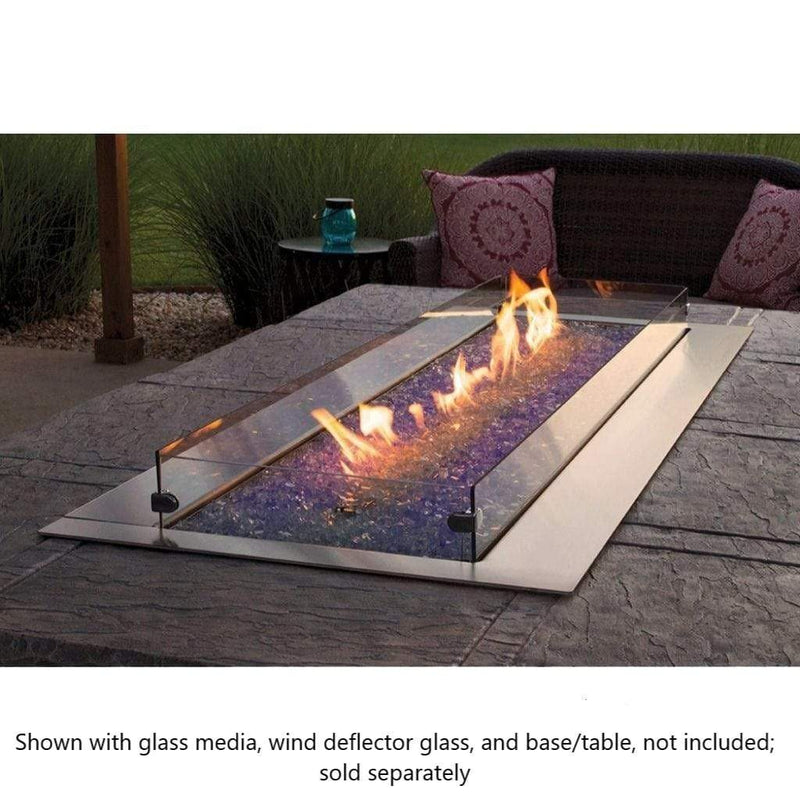 Empire Carol Rose 60" Multicolor LED Lighting Manual Outdoor Linear Fire Pit - Side View