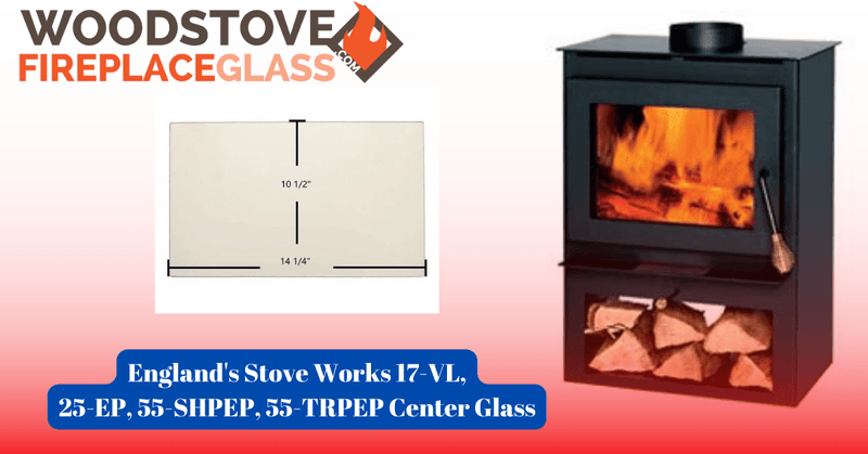England's Stove Works 17-VL, 25-EP, 55-SHPEP, 55-TRPEP Center Glass - Detail View