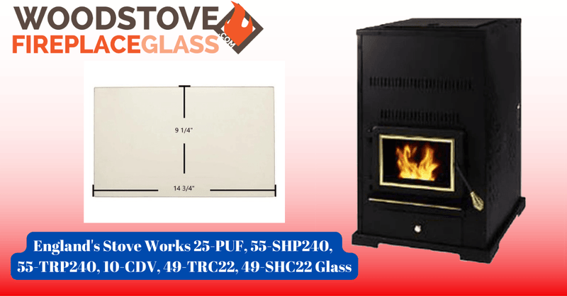 England's Stove Works 25-PUF, 55-SHP240, 55-TRP240, 10-CDV, 49-TRC22, 49-SHC22 Glass - Detail View