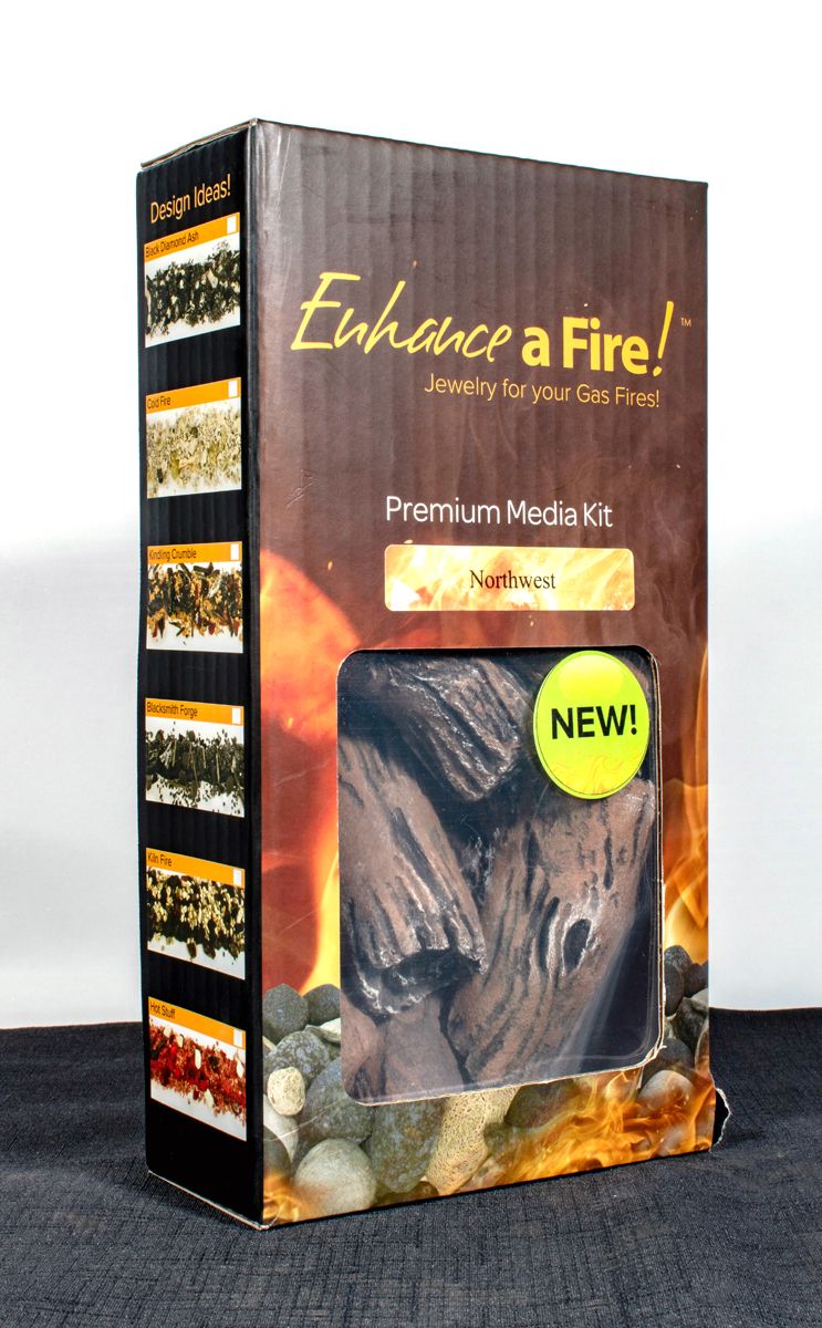 Enhance A Fire 8-Piece Northwest Decorative Small Logs for Gas Fireplace and Log Set - Alternate View