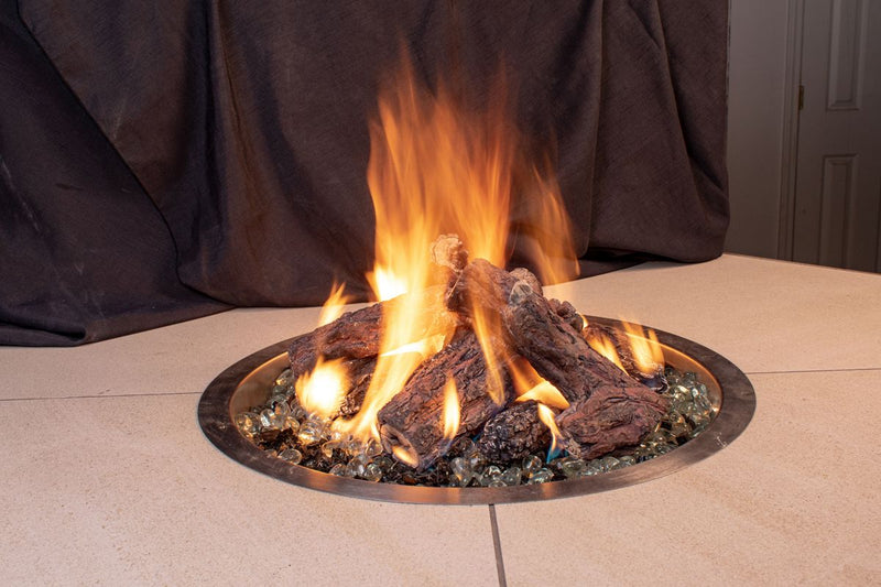 Enhance A Fire Designer Series 9" 10-Piece Brandy Wine Bark Burncrete Log Set for Gas Fire Pit - Alternate View