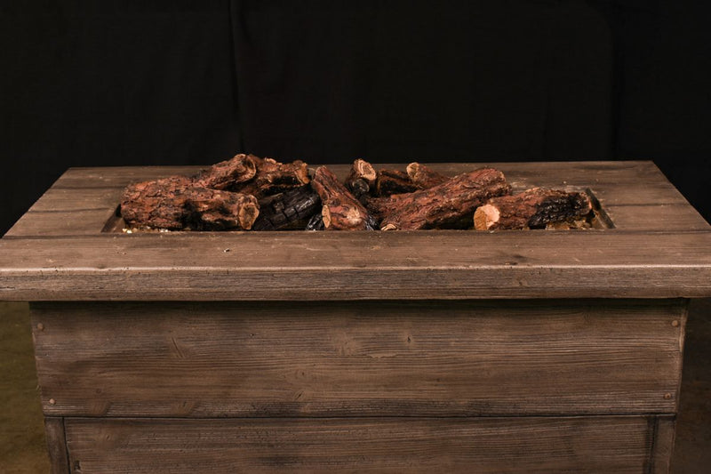 Enhance A Fire Designer Series 9" 10-Piece Brandy Wine Bark Burncrete Log Set for Gas Fire Pit - Detail View