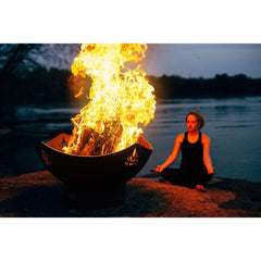 Fire Pit Art 36" Namaste Fire Pit - Rear View