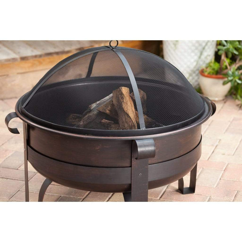 Fire Sense 35" Cornell Wood Burning Fire Pit - Close-Up