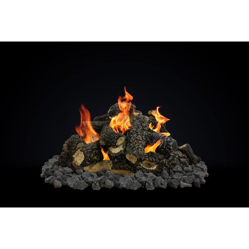 Firegear 17-Piece Spit Fire Refractory Log Set for Outdoor Fire Pit - Detail View