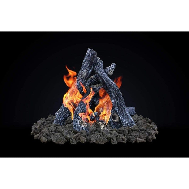 Firegear 19-Piece Sedona Refractory Log Set for Outdoor Fire Features - Detail View