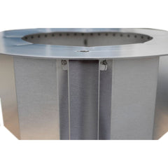 Firegear 21" LUME-MS1SR Lume Multisided Smoke-Less Wood Burning Fire Pit w/ Sear Cooking Surface - Side View