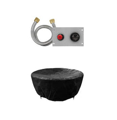 Firegear Pro Series Sanctuary 3 30" Raven Round Natural Gas Fire Pit Bowl With Thermocouple Piloted Safety Ignition System