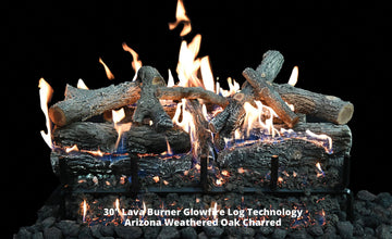 Grand Canyon GlowFire 30" Arizona Weathered Oak Charred Vented Gas Logs
