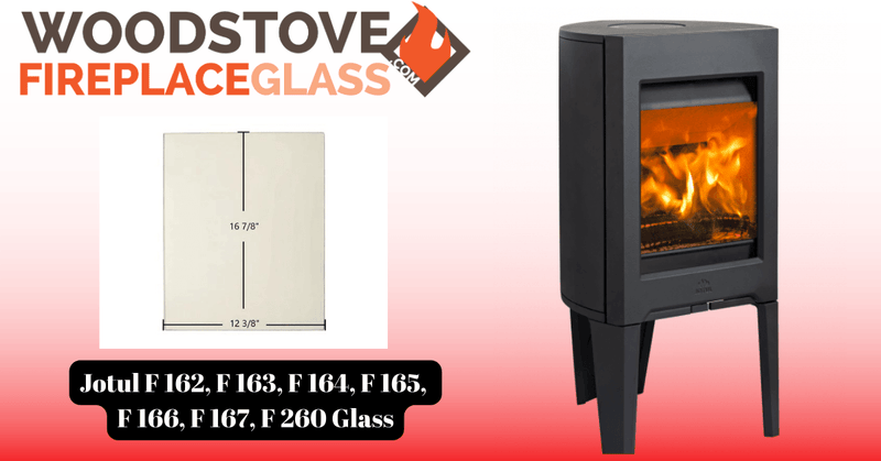 Jotul F 162, F 163, F 164, F 165, F 166, F 167, F 260 Glass - Detail View