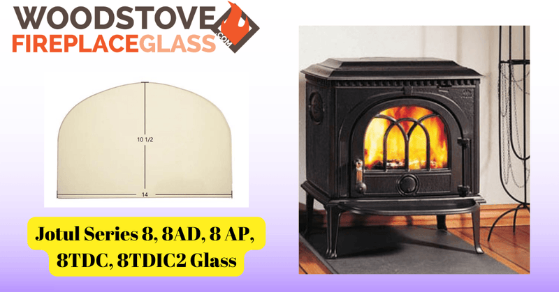 Jotul Series 8, 8AD, 8 AP, 8TDC, 8TDIC2 Glass - Detail View