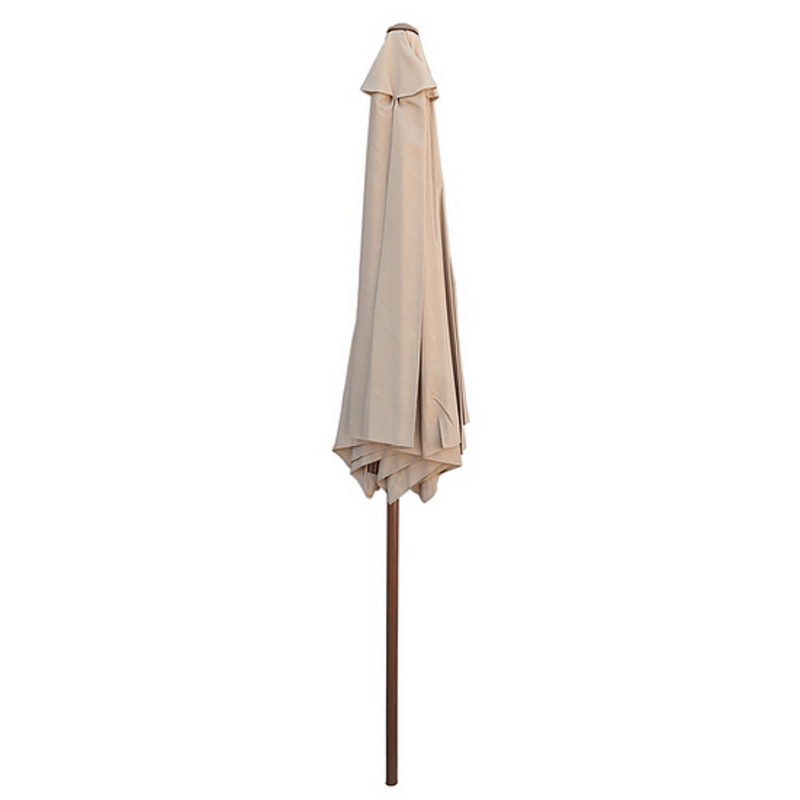 KoKoMo Grills 9" Outdoor Kitchen Umbrella Hand Crank and Tilt Beige Color - Alternate View