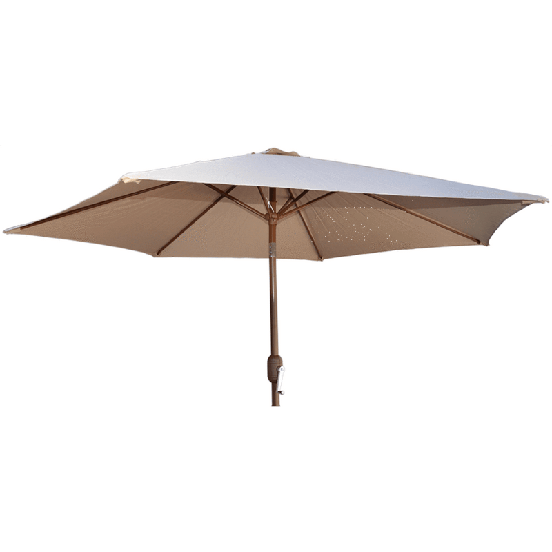 KoKoMo Grills 9" Outdoor Kitchen Umbrella Hand Crank and Tilt Beige Color - Side View
