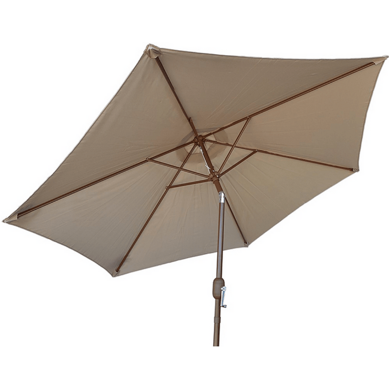 KoKoMo Grills 9" Outdoor Kitchen Umbrella Hand Crank and Tilt Beige Color