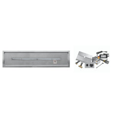 Firegear Electronic Ignition LOF T-Burner Fire Pit Kit with 96” x 6” Stainless Steel Drop-In Pan LOF-9606TAWS-N