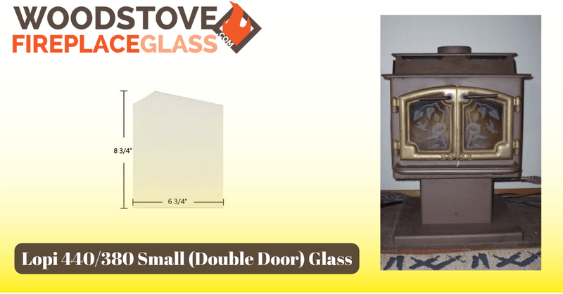 Lopi 440/380 Small (Double Door) Glass - Detail View