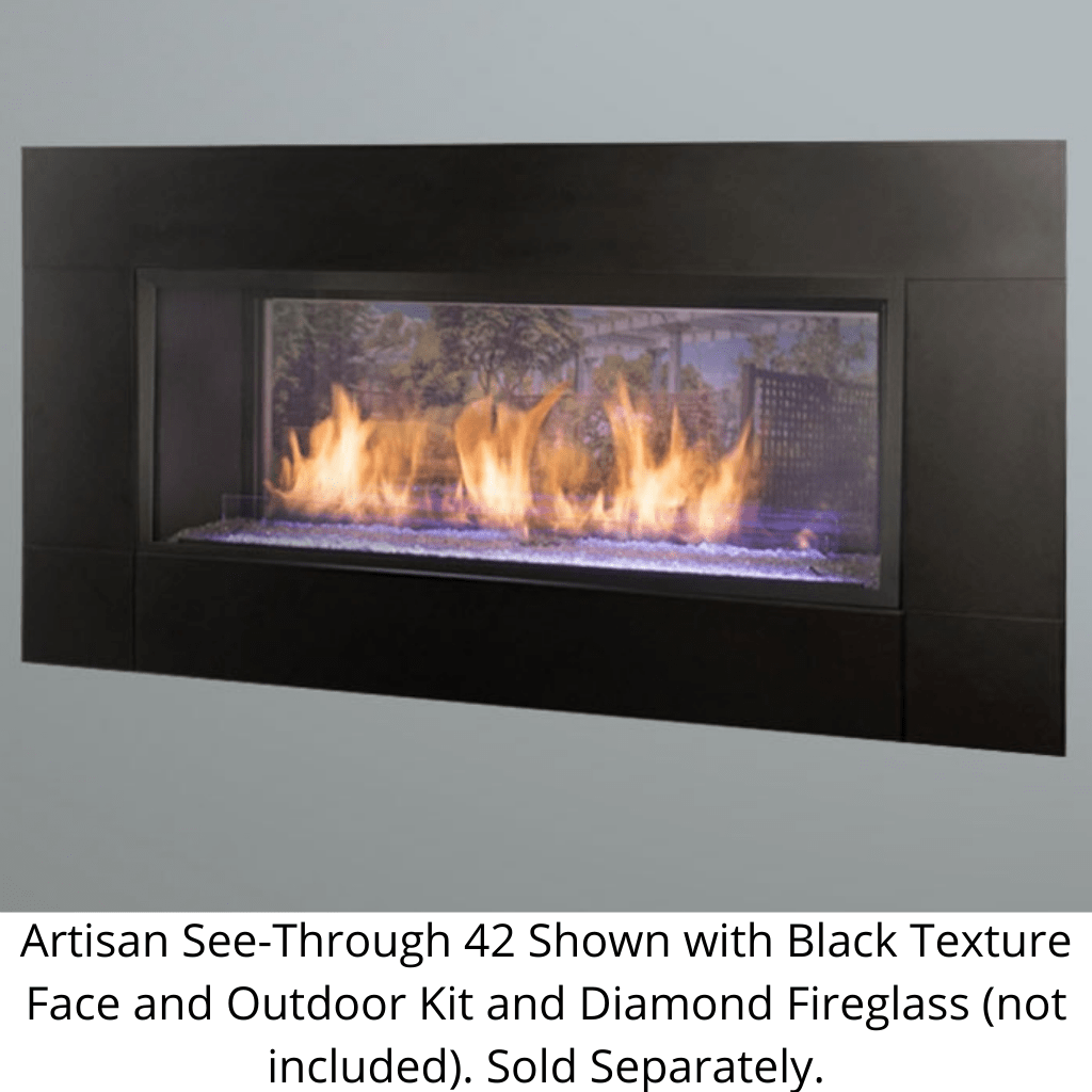 Monessen 42" Artisan Vent Free See-Through Linear Fireplace with Intel