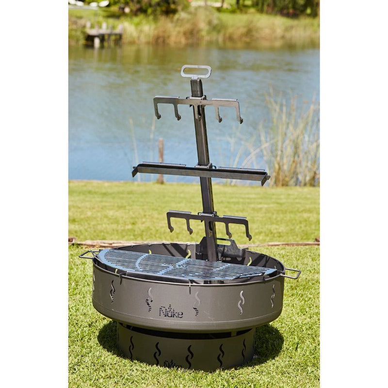 Ñuke BBQ Ñuke Patagonia 33" Wood-Burning Fire Pit Grill - Rear View