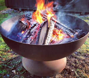 Ohio Flame Fire Chalice Artisan Bowl with Patina Finish - Fireplace Choice