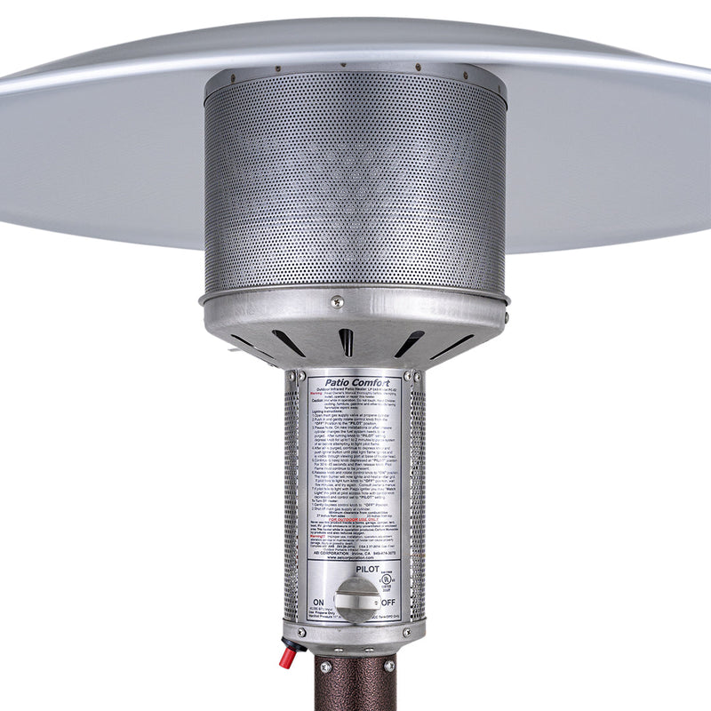 Patio Comfort 90" Antique Bronze Portable Propane Gas Outdoor Patio Heater - Detail View
