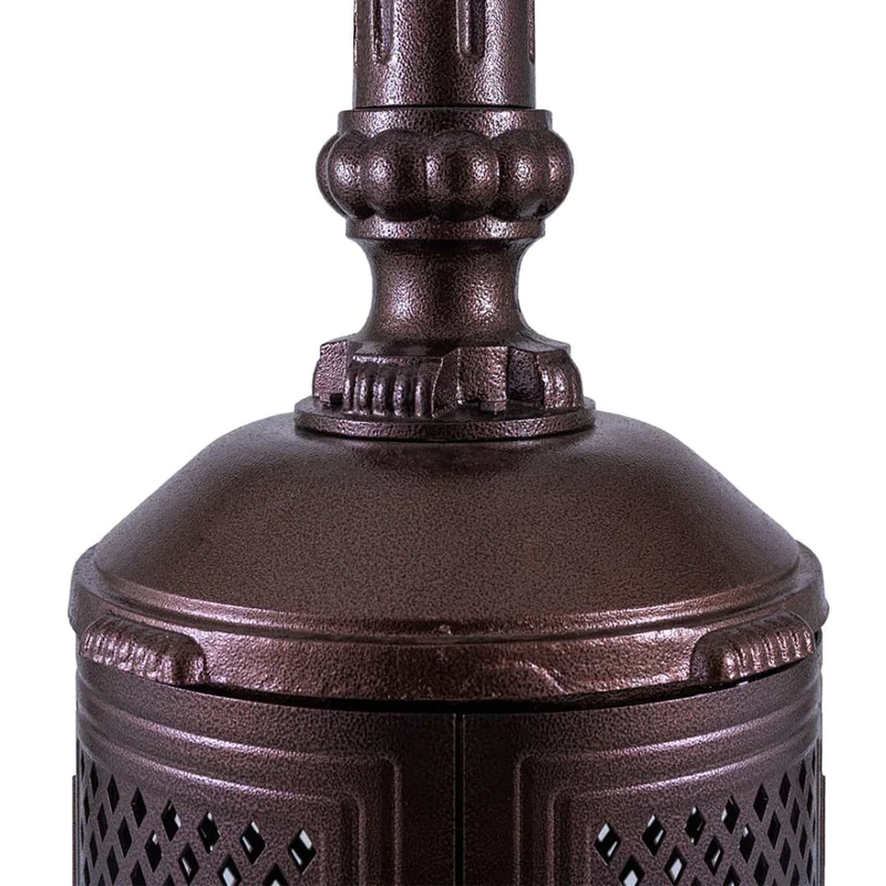 Patio Comfort Vintage 93" Cast Aluminum Antique Bronze Portable Propane Gas Patio Heater - Components View