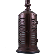 Patio Comfort Vintage 93" Cast Aluminum Antique Bronze Portable Propane Gas Patio Heater - Installation View