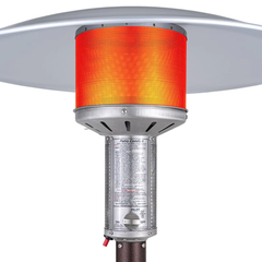 Patio Comfort Vintage 93" Cast Aluminum Antique Bronze Portable Propane Gas Patio Heater - Scale View