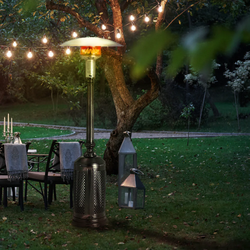 Patio Comfort Vintage 93" Cast Aluminum Antique Bronze Portable Propane Gas Patio Heater - Detail View