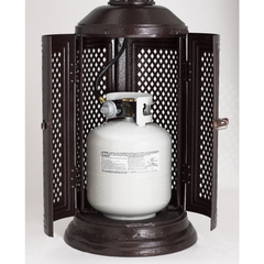 Patio Comfort Vintage 93" Cast Aluminum Antique Bronze Portable Propane Gas Patio Heater - Top View