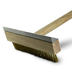 Pinnacolo 10" Wooden Broom With Wire Bristle - Detail View