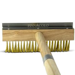Pinnacolo 10" Wooden Broom With Wire Bristle - Side View