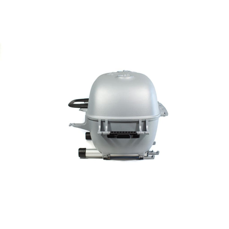 PK Grills Portable Kitchen 42" Silver PK360 Cast Aluminum Outdoor Charcoal Grill and Smoker w/ Black Side Shelves