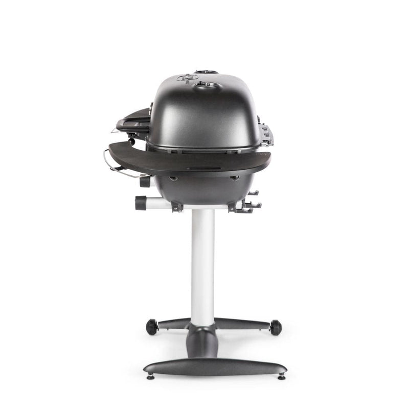 PK Grills Portable Kitchen 42" Silver PK360 Cast Aluminum Outdoor Charcoal Grill and Smoker w/ Black Side Shelves