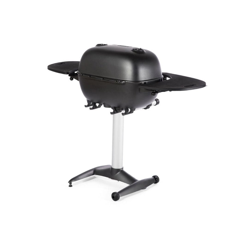 PK Grills Portable Kitchen 42" Silver PK360 Cast Aluminum Outdoor Charcoal Grill and Smoker w/ Black Side Shelves