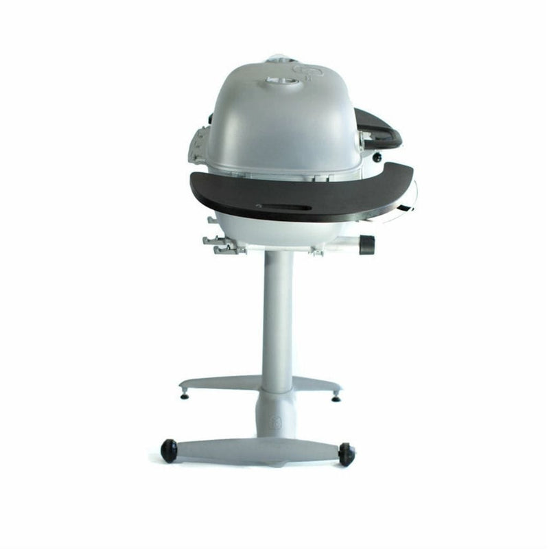 PK Grills Portable Kitchen 42" Silver PK360 Cast Aluminum Outdoor Charcoal Grill and Smoker w/ Black Side Shelves - Detail