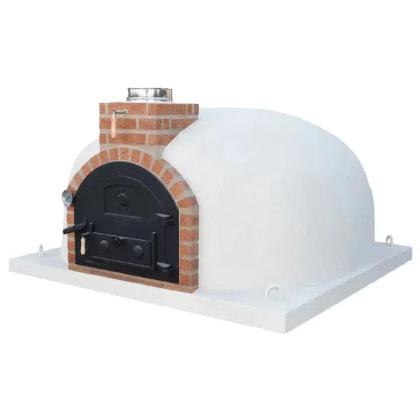 ProForno Dymús 30" Black Traditional Wood Fired Brick Pizza Oven with Cast Iron Door - Additional View