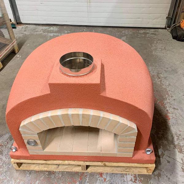 ProForno Mediterranean PRO 30" Native Red Traditional Wood Fired Brick Pizza Oven with Matte Black Door - Alternate View