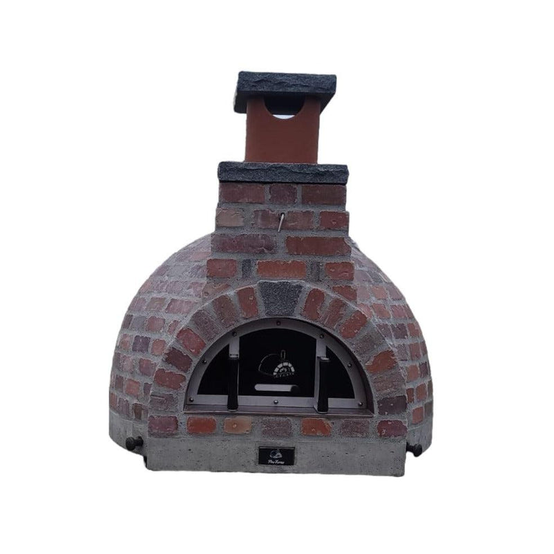 ProForno New Haven Rustico 30" Traditional Wood Fired Brick Pizza Oven with Stainless Steel Door - Detail View
