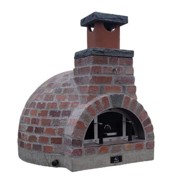 ProForno New Haven Rustico 36" Traditional Wood Fired Brick Pizza Oven with Stainless Steel Door - Alternate View