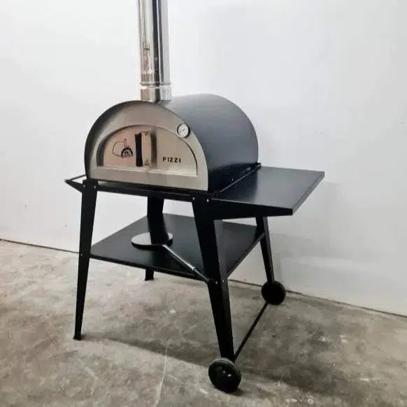 ProForno Pizzi 24" Matte Black Portable Wood Fired Brick Pizza Oven - Alternate View