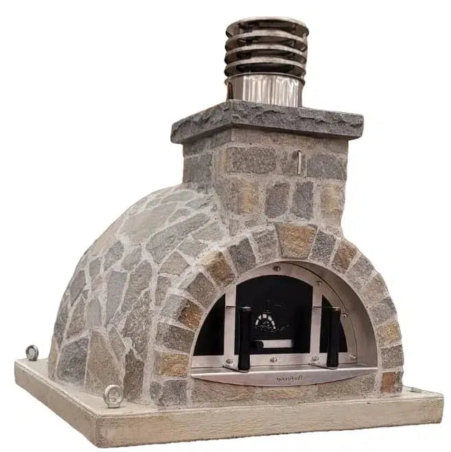 ProForno Sierra Ridge 30" Traditional Wood Fired Brick Pizza Oven with Stainless Steel Door