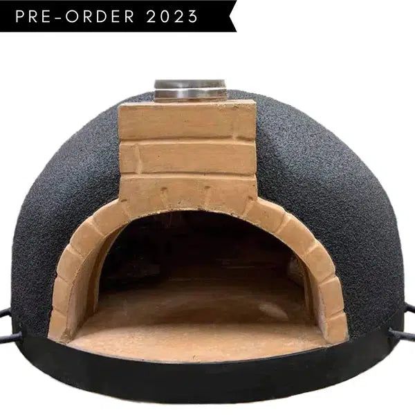 ProForno Tonío 28" White Portable Wood Fired Brick Pizza Oven with Black Metal Door - Additional View