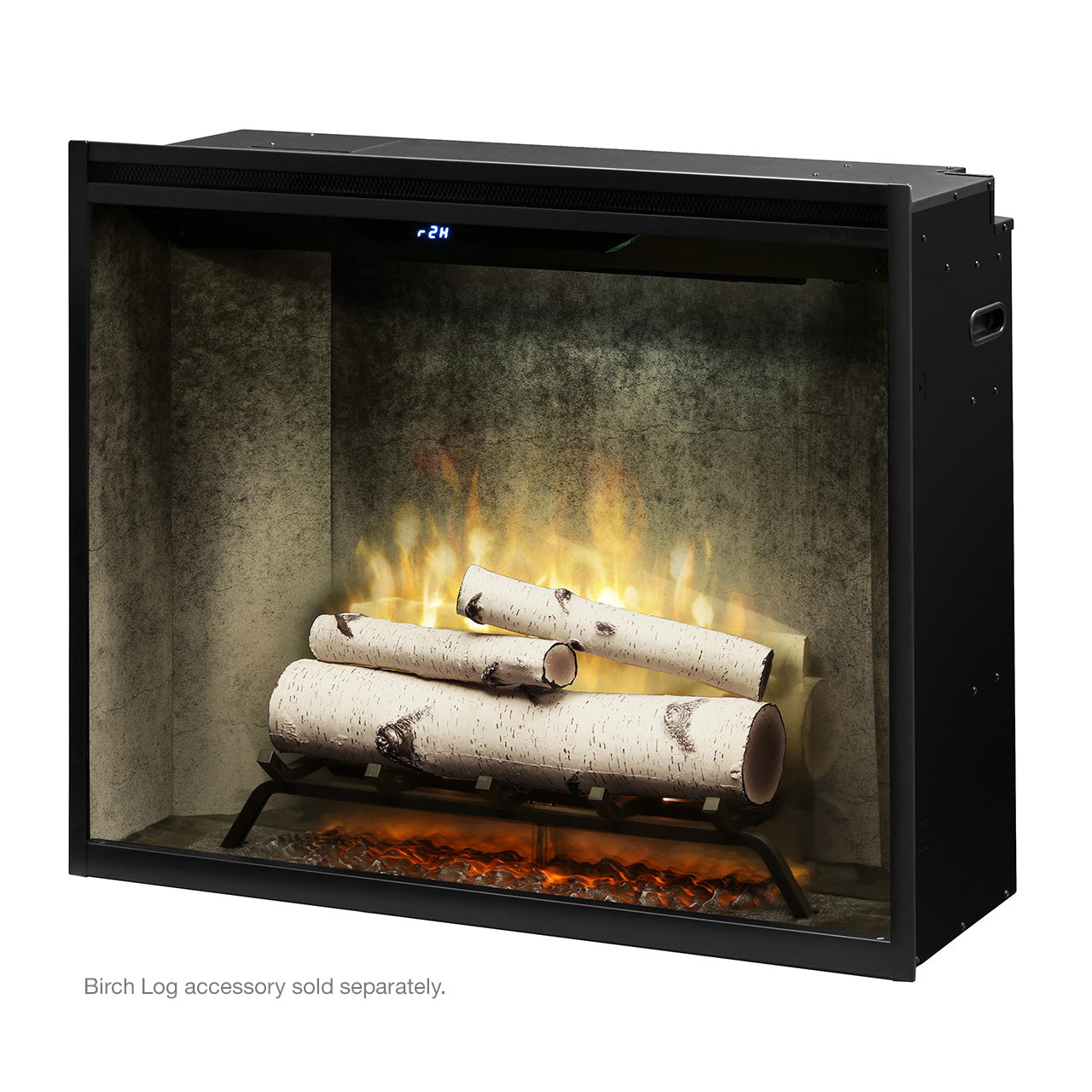 Dimplex 36" Revillusion Portrait Electric Firebox with Weathered Concrete Backer - RBF36PWC - Fireplace Choice