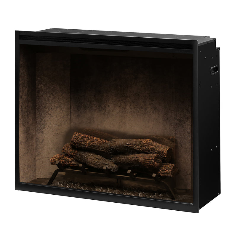 Dimplex 36" Revillusion Portrait Electric Firebox with Weathered Concrete Backer - RBF36PWC - Fireplace Choice