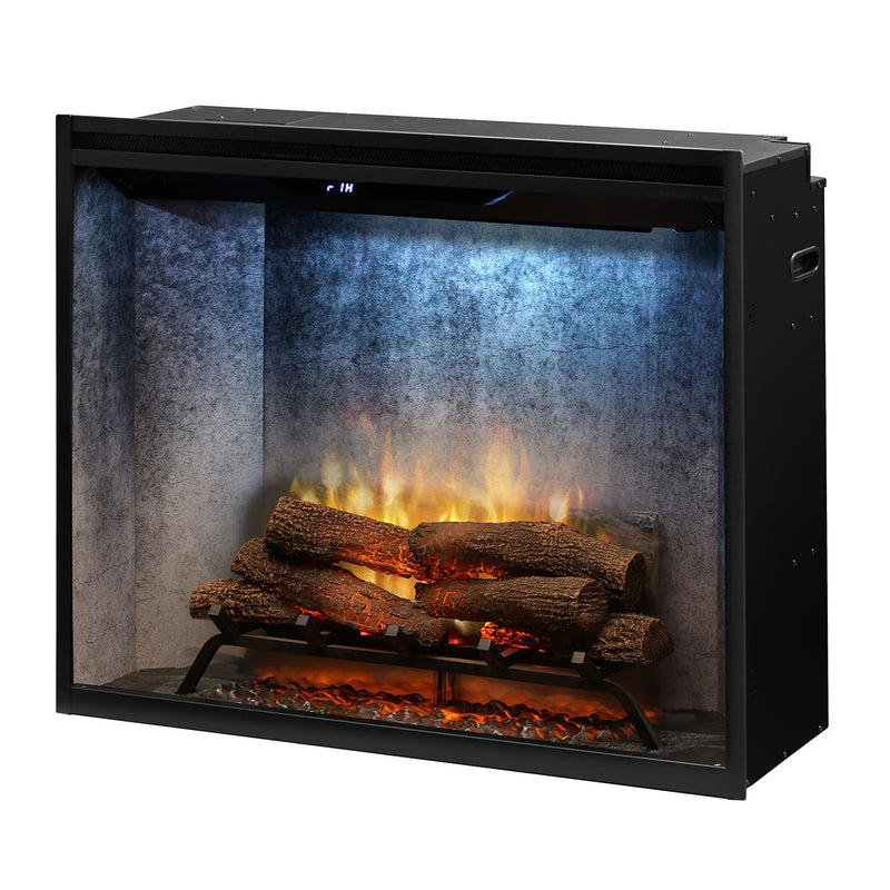 Dimplex 36" Revillusion Portrait Electric Firebox with Weathered Concrete Backer - RBF36PWC - Fireplace Choice
