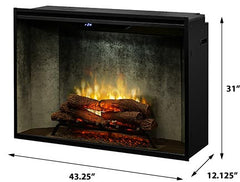 Dimplex 42" Revillusion Built-In Electric Firebox with Weathered Concrete - RBF42WC - Fireplace Choice