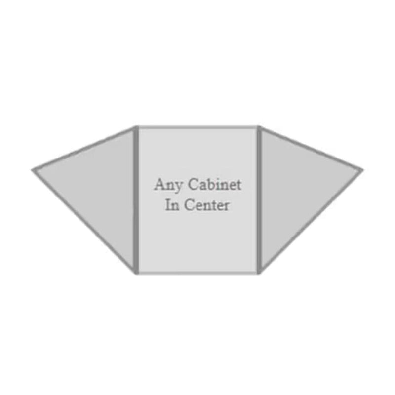 RTF Systems Universal Ready To Finish BBQ Island 45 Degree Corner Cabinet - Alternate View