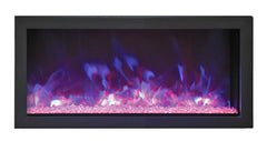 Remii 35-Inch 102735-XS Extra Slim Electric Fireplace with Black Steel Surround - Purple Flame - Fireplace Choice