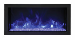 Remii 35-Inch 102735-XS Extra Slim Electric Fireplace with Black Steel Surround - Blue Flame - Fireplace Choice